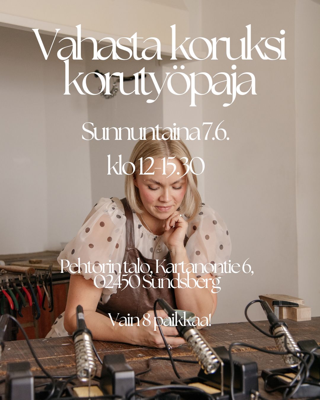 Vahasta koruksi korukurssi sunnuntaina 7.6.2026 klo 12-15.30